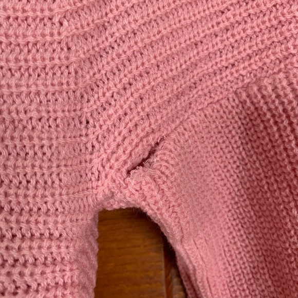 Pink faux wrap sweater - Picture 3 of 5